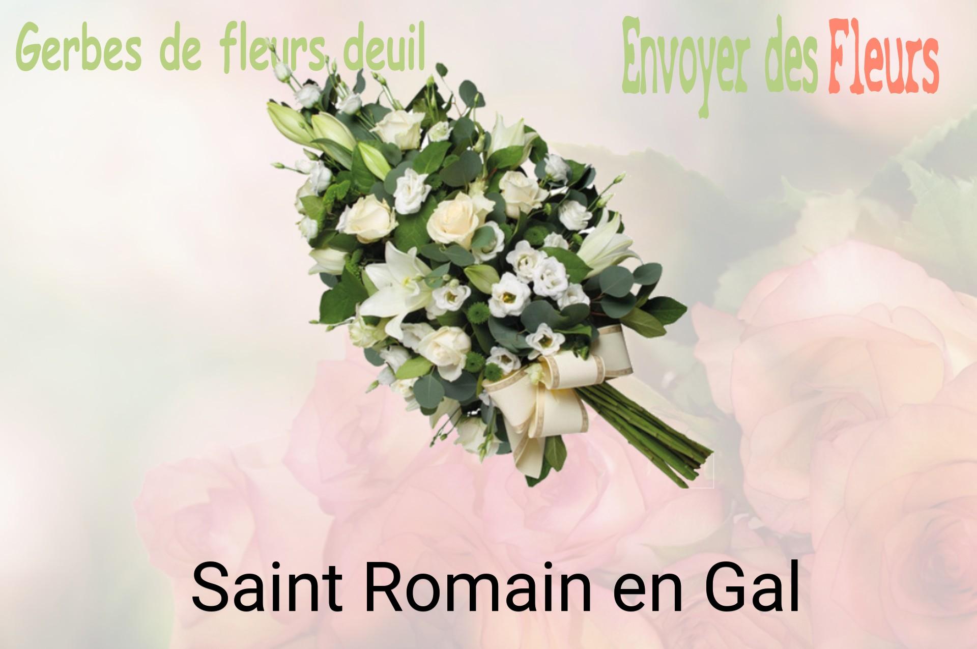 Gerbe de fleurs de deuil livrée à Saint-Romain-en-Gal